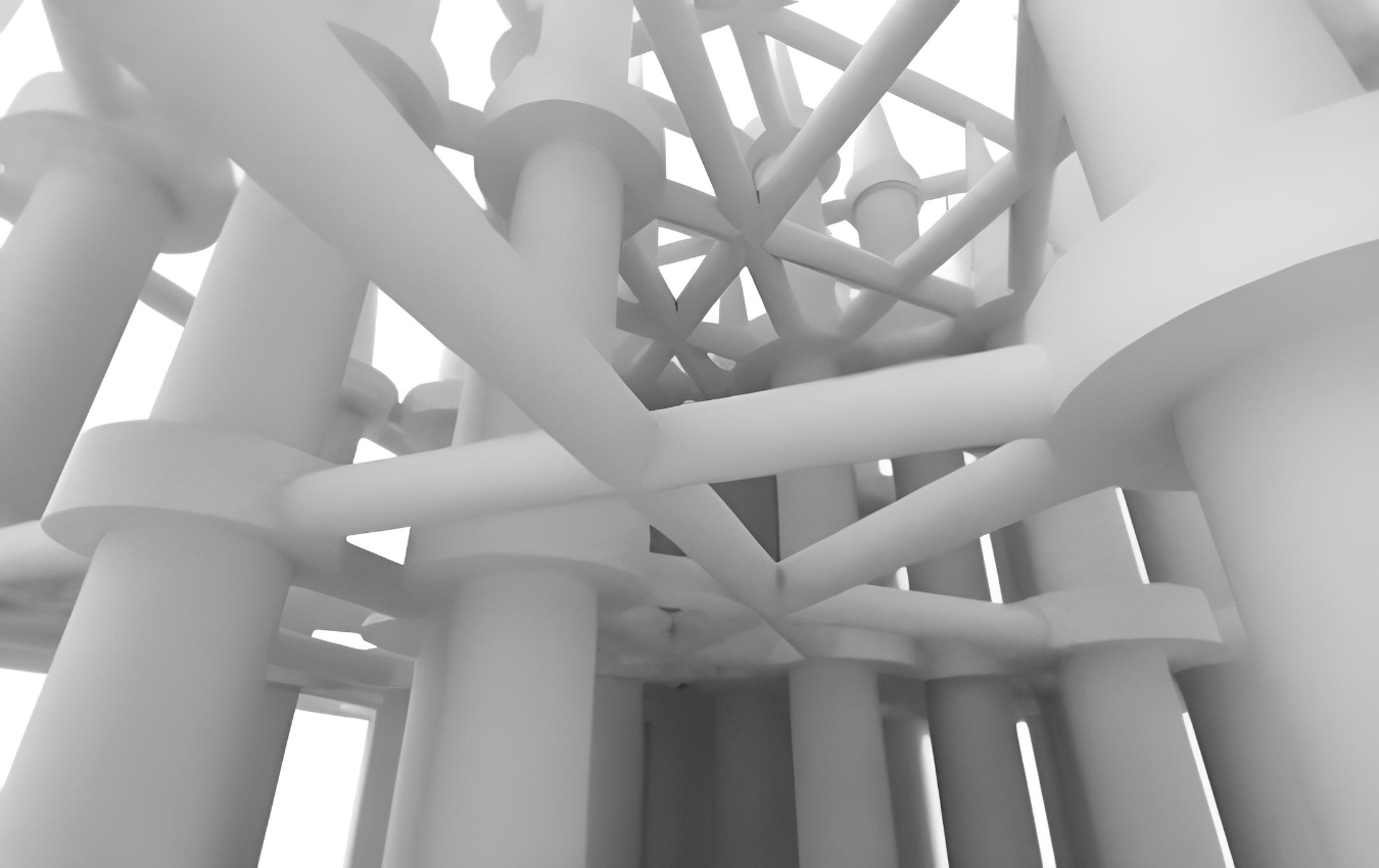 Interior latticework of The Dream